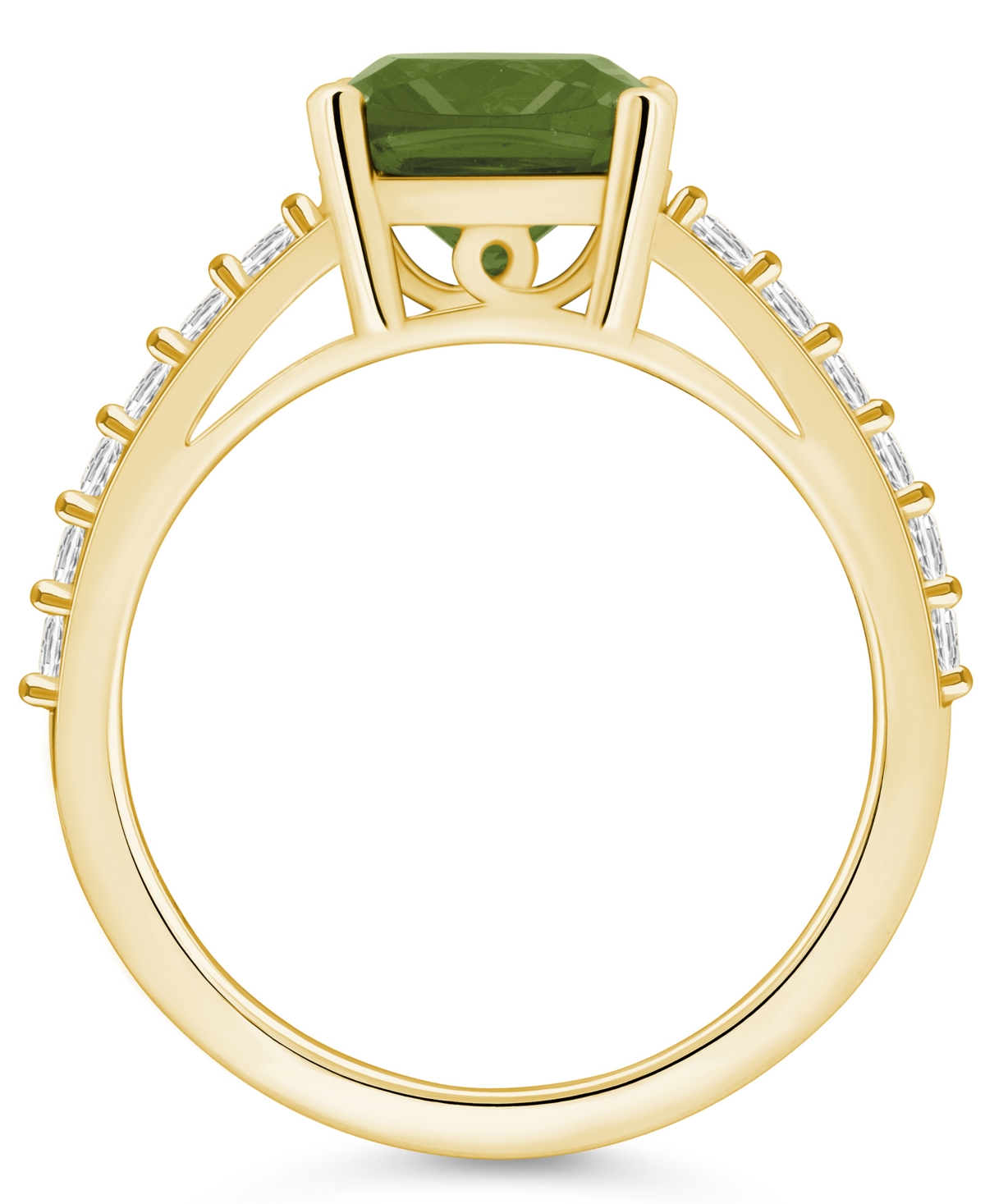 Macy's(2-3/8 Ct. T.w.) and Diamond (1/3 Ct. T.w.) Ring in 14K Yellow Gold - Peridot