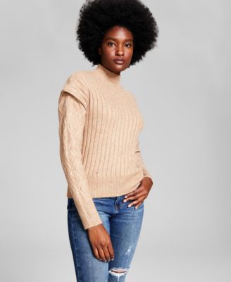 And Now This - Women's Puff-Shoulder Long-Sleeve Sweater