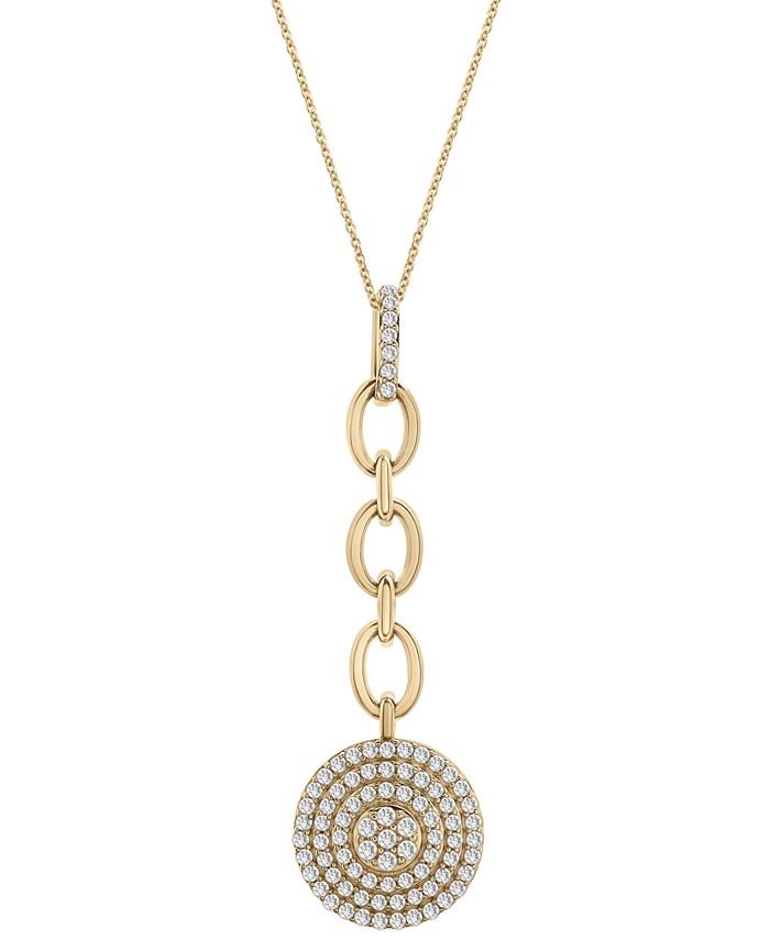 Macy's circle cheap diamond necklace