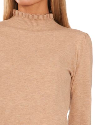 Women's Mock Neck Long Sleeve Sweater