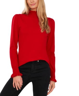 Women's Mock Neck Long Sleeve Sweater