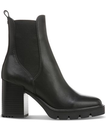 Sam Edelman Women's Rollins Lug-Sole High-Heel Chelsea Booties ...