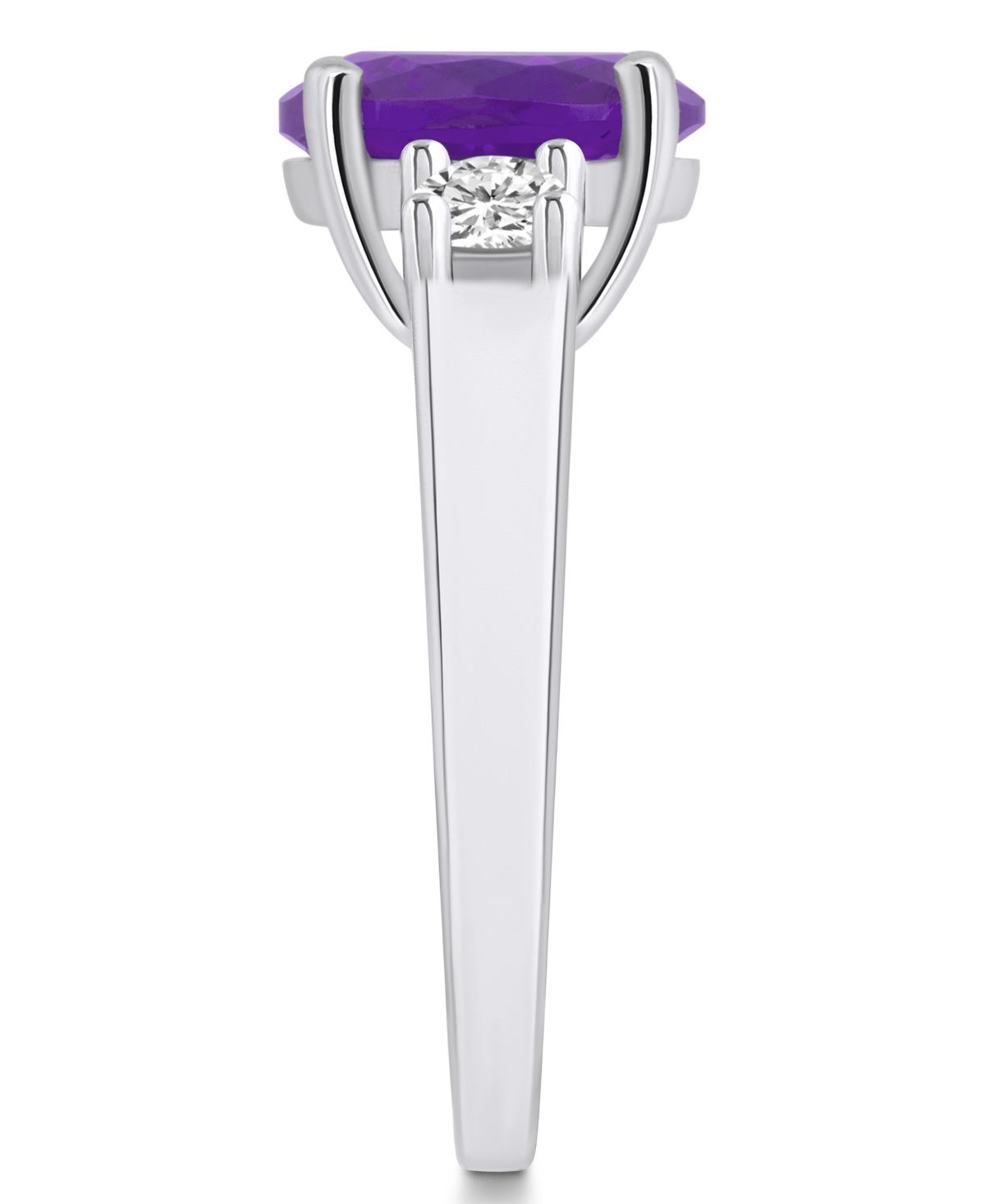 Macy'sand Diamond Ring (2-1/2 ct.t.w and 1/3 ct.t.w) 14K White Gold - Amethyst