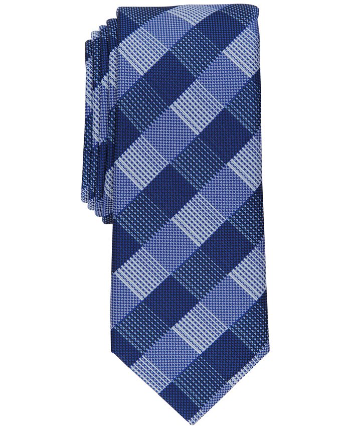 Alfani Men's Slim Plaid Tie, Created for Macy's - Macy's