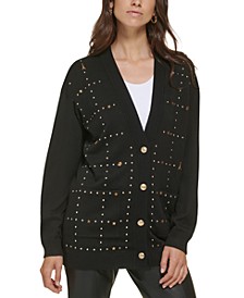 Women's Embellished Button-Down Cardigan 