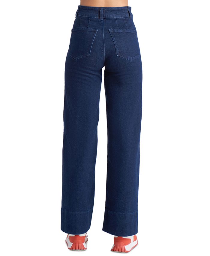 Black Tape Women's HighRise WideLeg SeamFront Jeans Macy's