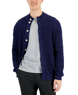 Club Room Men's Chunky Waffle Cardigan, Created for Macy's & Reviews ...