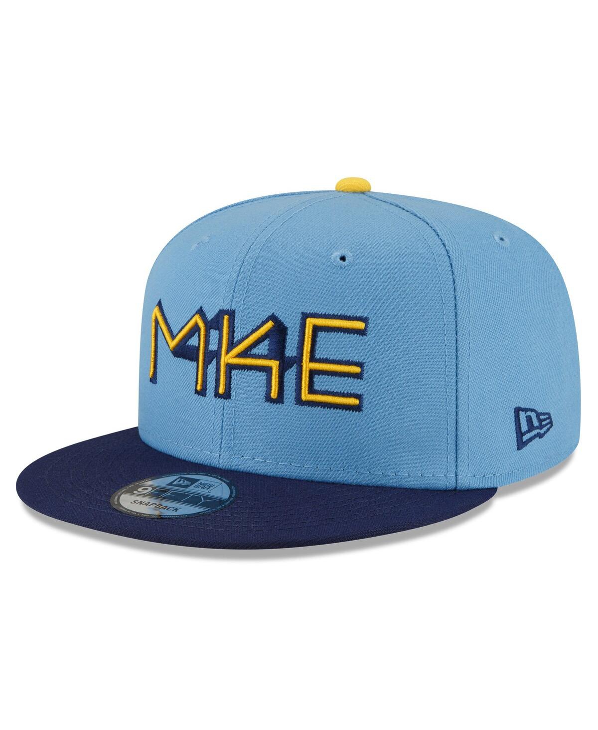 New Era Kids' Big Boys  Powder Blue Milwaukee Brewers 2022 City Connect 9fifty Snapback Adjustable Hat