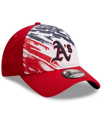 Men's Red Oakland Athletics 2022 4Th Of July 9TWENTY Adjustable Hat
