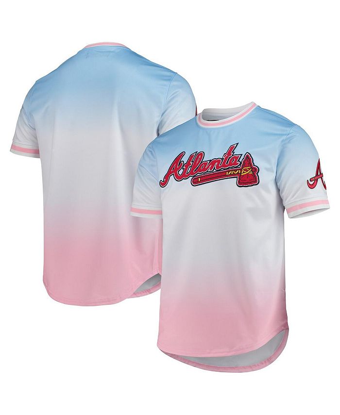 Pro Standard Men's Blue, Pink Atlanta Braves Ombre T-shirt - Macy's