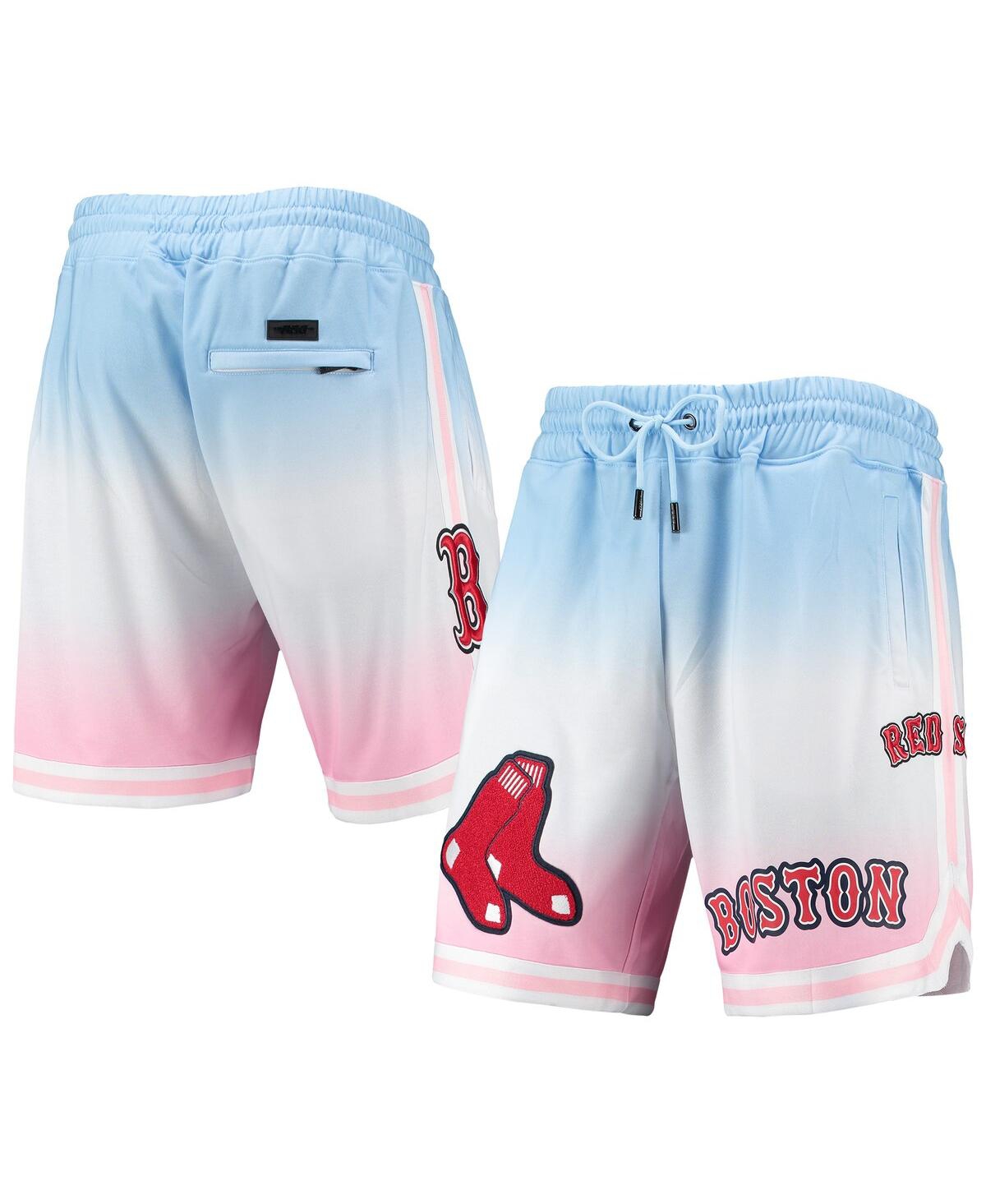 Shop Pro Standard Men's  Blue, Pink Boston Red Sox Team Logo Pro Ombre Shorts In Blue,pink