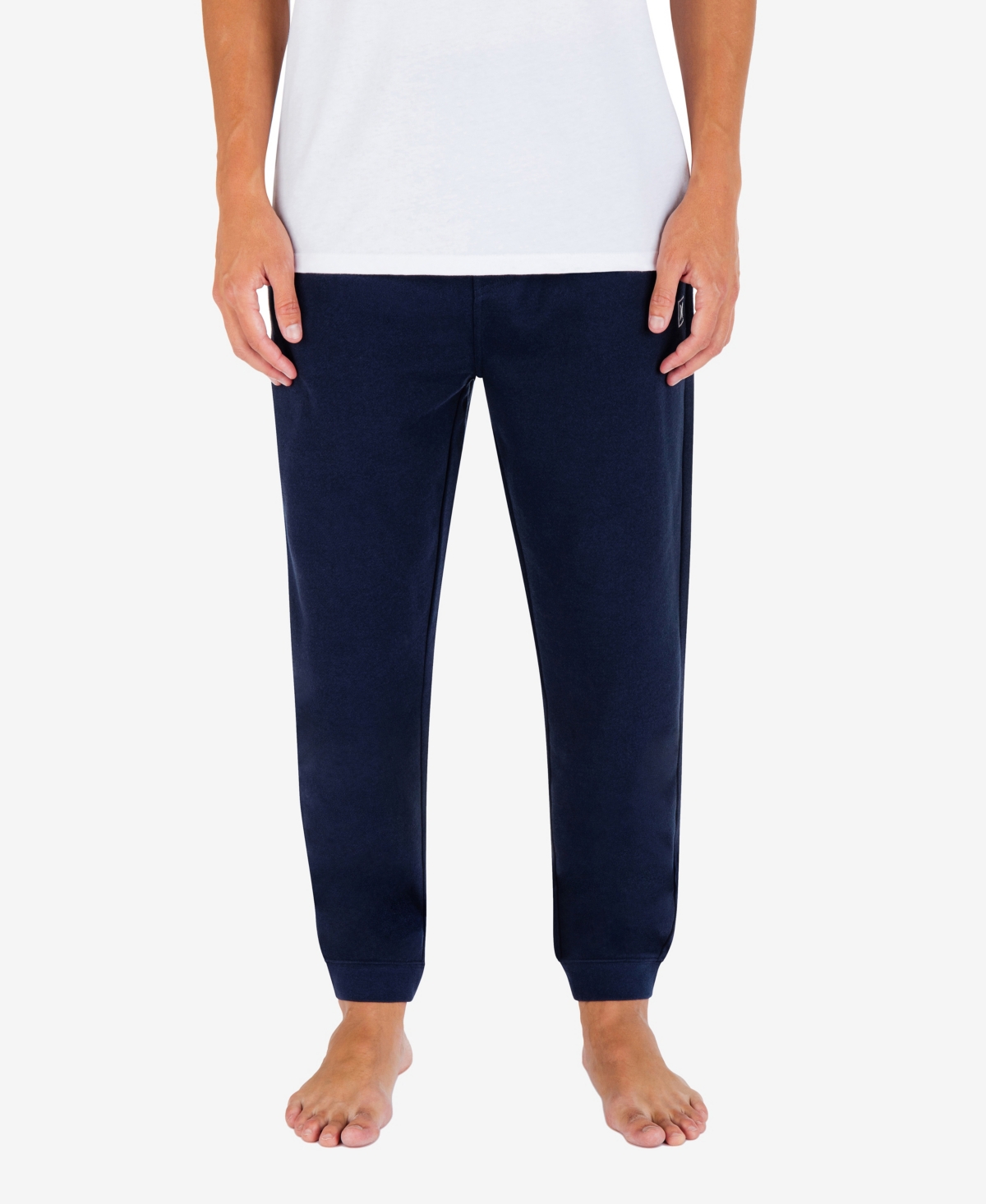 Shop Hurley Men's Icon Boxed Drawcord Closure Jogger Pants In Obsidian