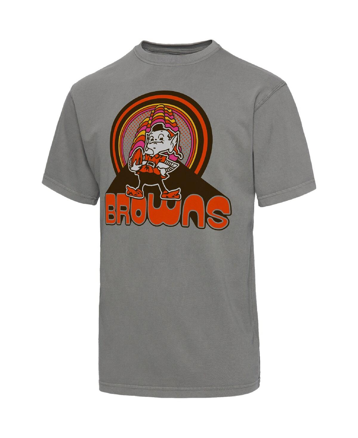 Shop Junk Food Men's  Graphite Cleveland Browns Wonderland Infinity Vibe T-shirt