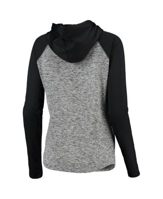 Women's Heathered Gray and Black New Orleans Saints Championship Ring Pullover Hoodie