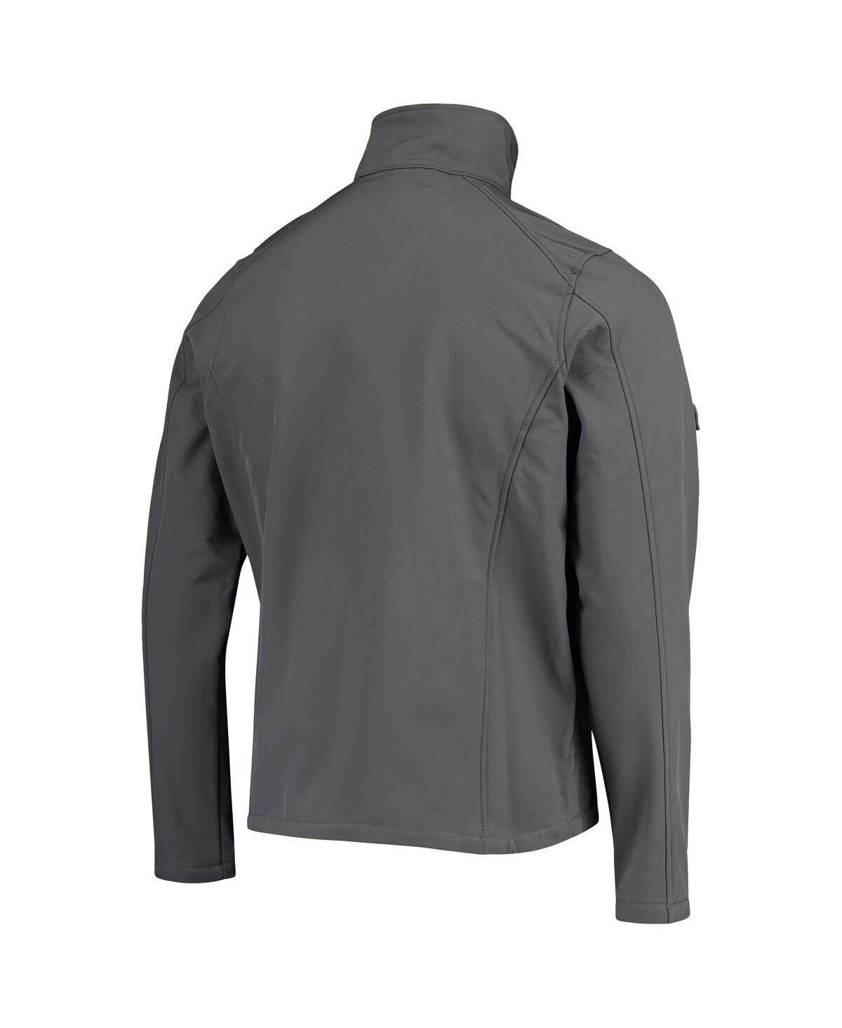 DUNBROOKE MEN'S DUNBROOKE CHARCOAL SEATTLE SEAHAWKS SONOMA SOFTSHELL FULL-ZIP JACKET 