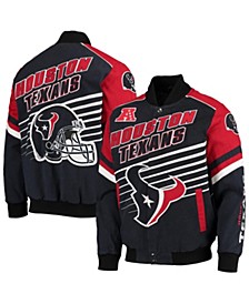Men's Navy, Red Houston Texans Extreme Strike Cotton Twill Full-Snap Jacket