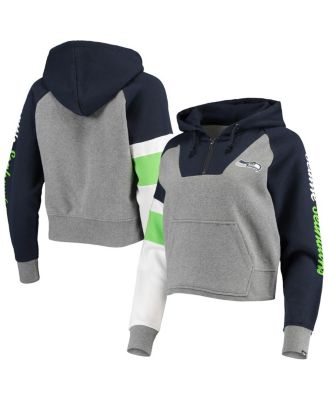 Lids Seattle Seahawks Big & Tall Fleece Raglan Full-Zip Hoodie Jacket -  Heather Gray