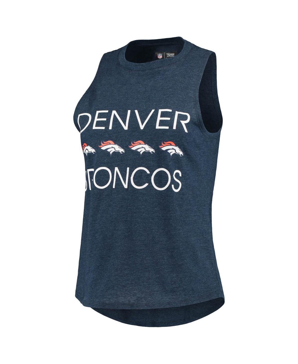 Shop Concepts Sport Women's  Orange, Navy Denver Broncos Muscle Tank Top And Pants Sleep Set In Orange,navy