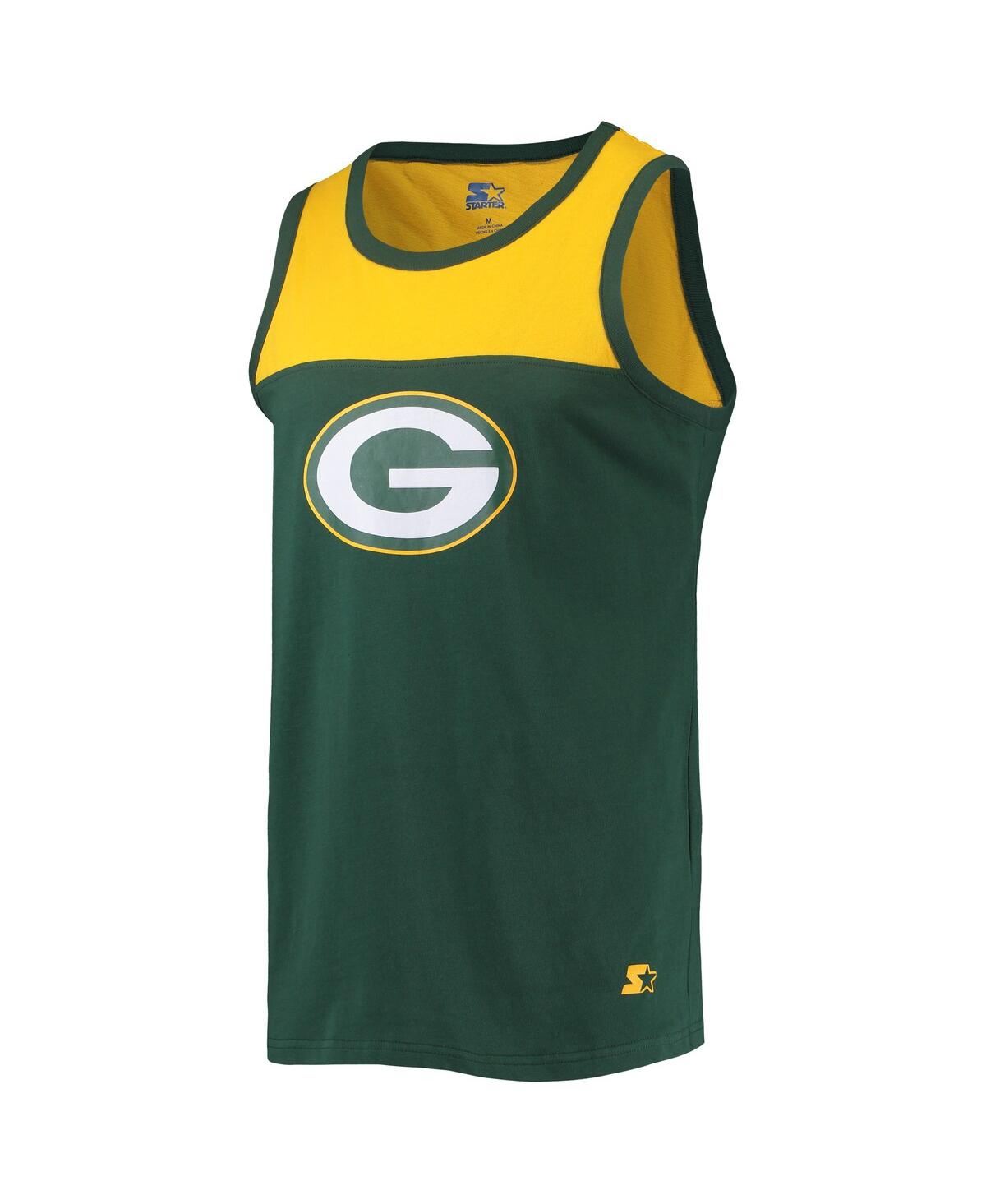 Men's Starter Gold Green Bay Packers Team Touchdown Fashion Tank Top - Gold