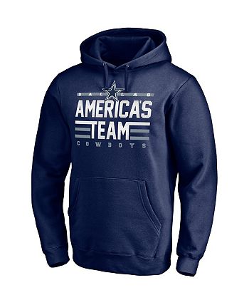 Dallas Cowboys Mitchell & Ness Pre-Game Short Sleeve Pullover Hoodie - Navy