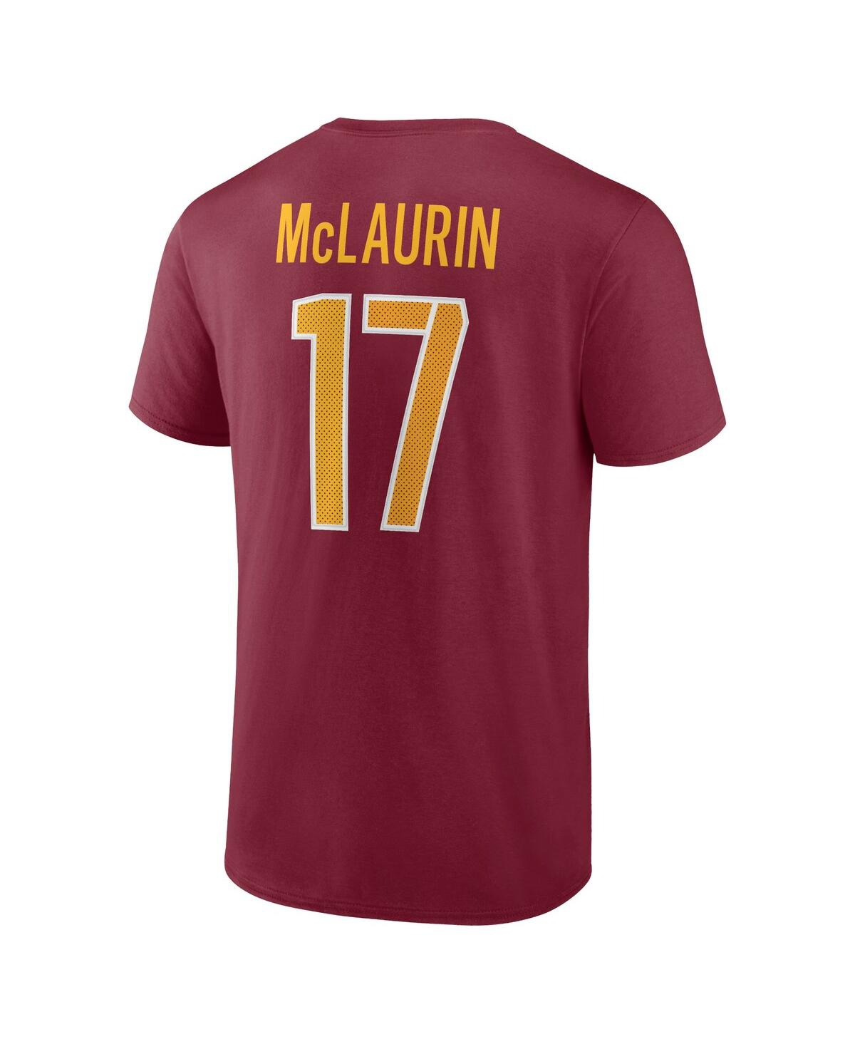 Shop Fanatics Men's  Terry Mclaurin Burgundy Washington Commanders Player Icon Name And Number T-shirt