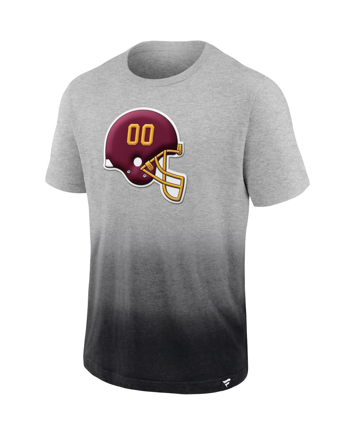 Fanatics Branded Heathered Gray/black Washington Football Team Team Ombre T-shirt In Heathered Gray,black