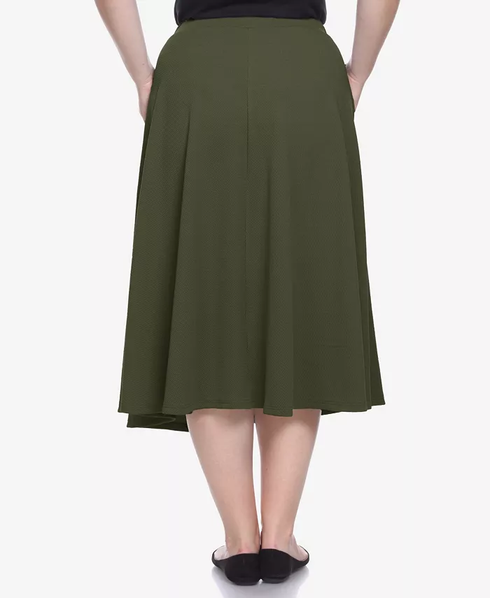Plus Size Flared Midi Skirt - thumbnail 7