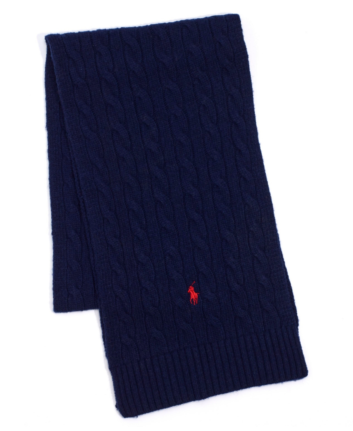 Polo Ralph Lauren Classic Cable Scarf In Newport Navy