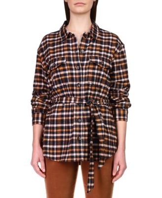 Sanctuary - Women's Roadtrip Cotton Belted Check Shirt