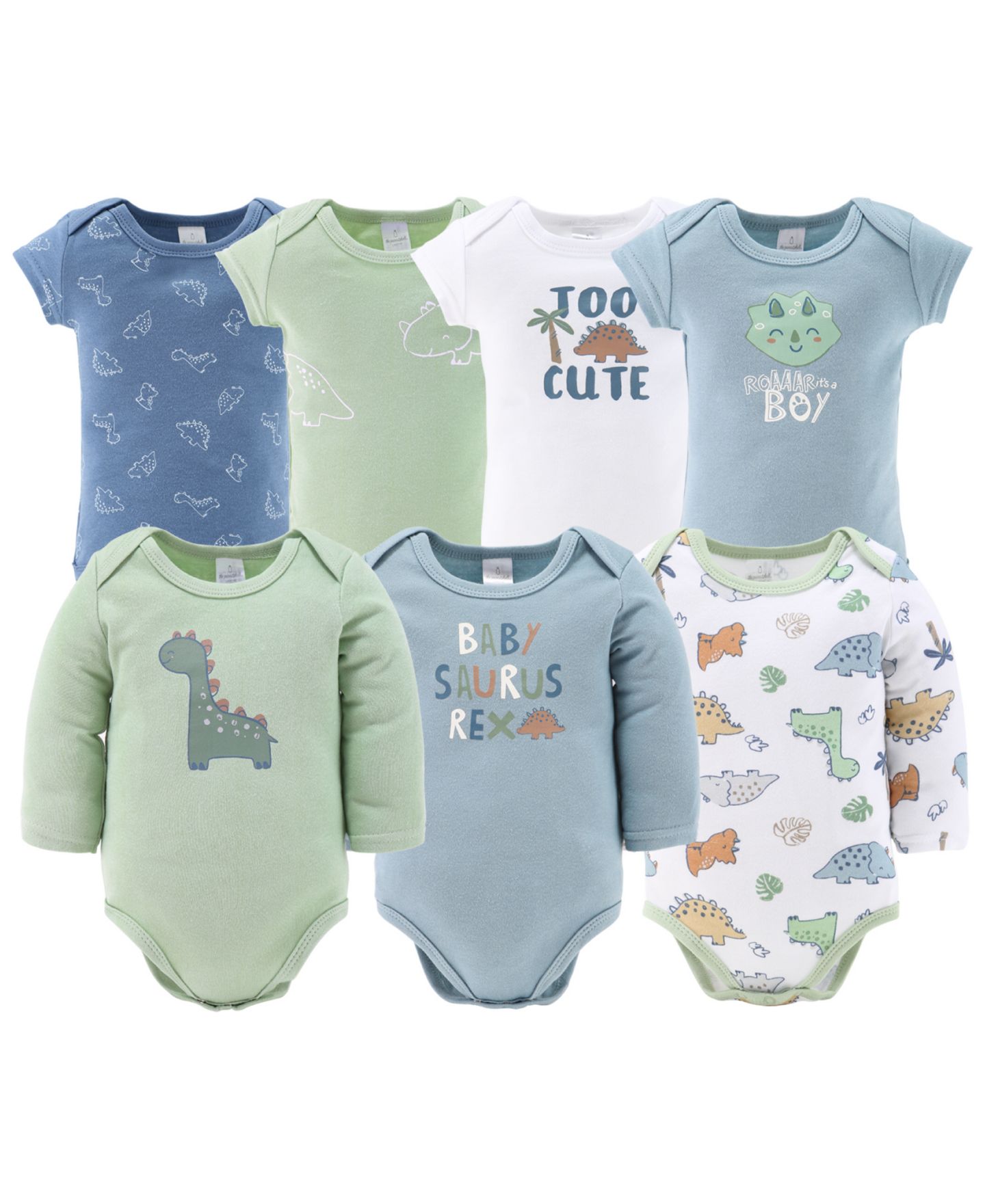 Детский подарочный набор для новорождённого The Peanutshell Shower Gift Layette, цвет: Синий / Зелёный — фото 2