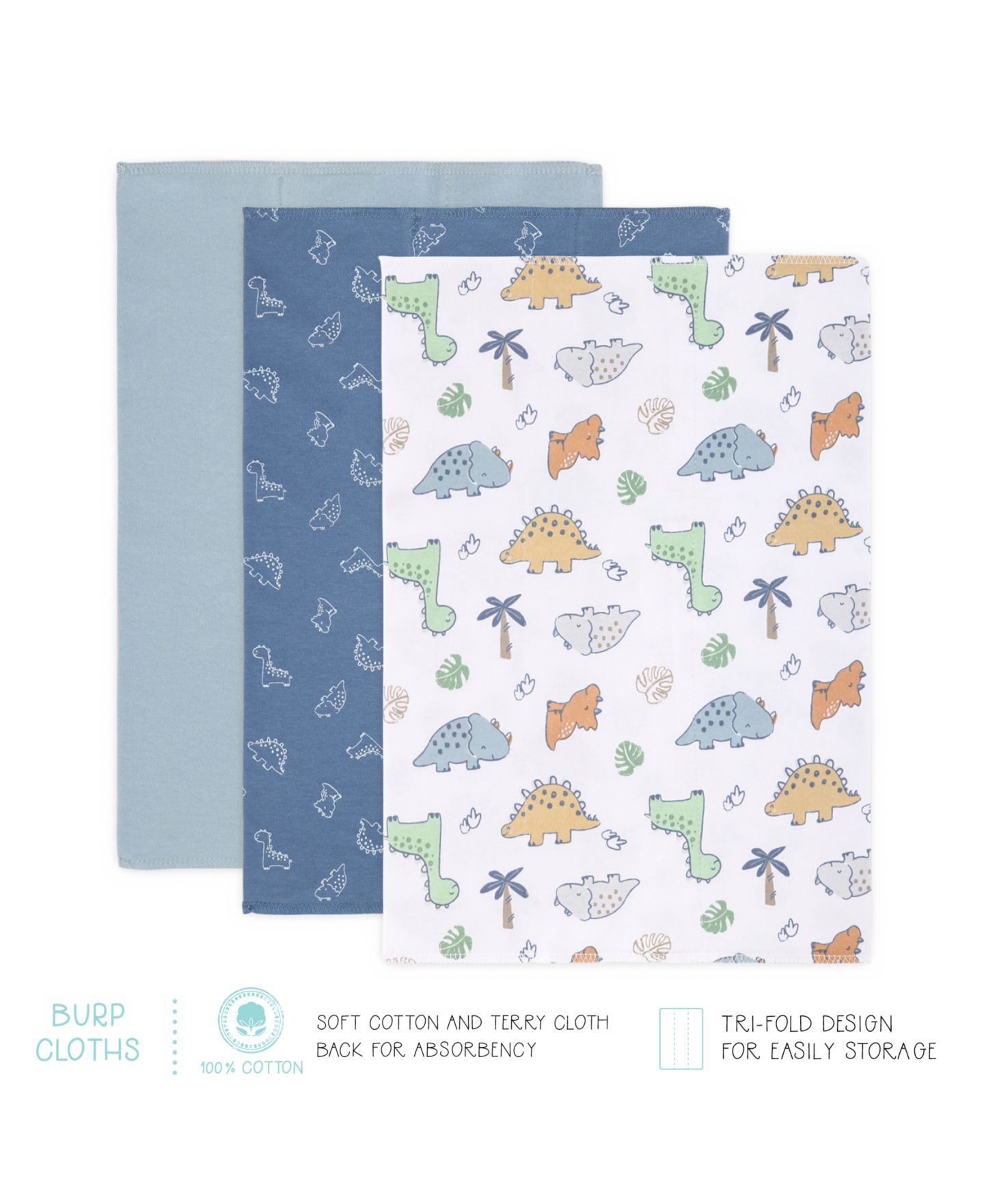 Детский подарочный набор для новорождённого The Peanutshell Shower Gift Layette, цвет: Синий / Зелёный — фото 6
