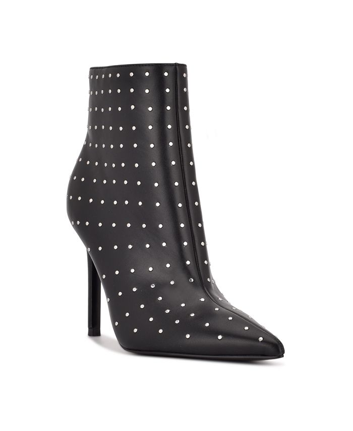 Nine West Women s Farrah Studded Dress Pointy Toe Booties Macy s