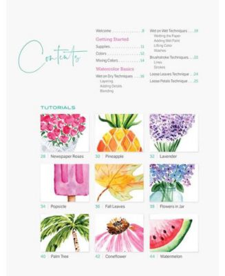 Watercolor the Easy Way - Step-By-Step Tutorials for 50 Beautiful Motifs Including Plants, Flowers, Animals & More by Sara Berrenson