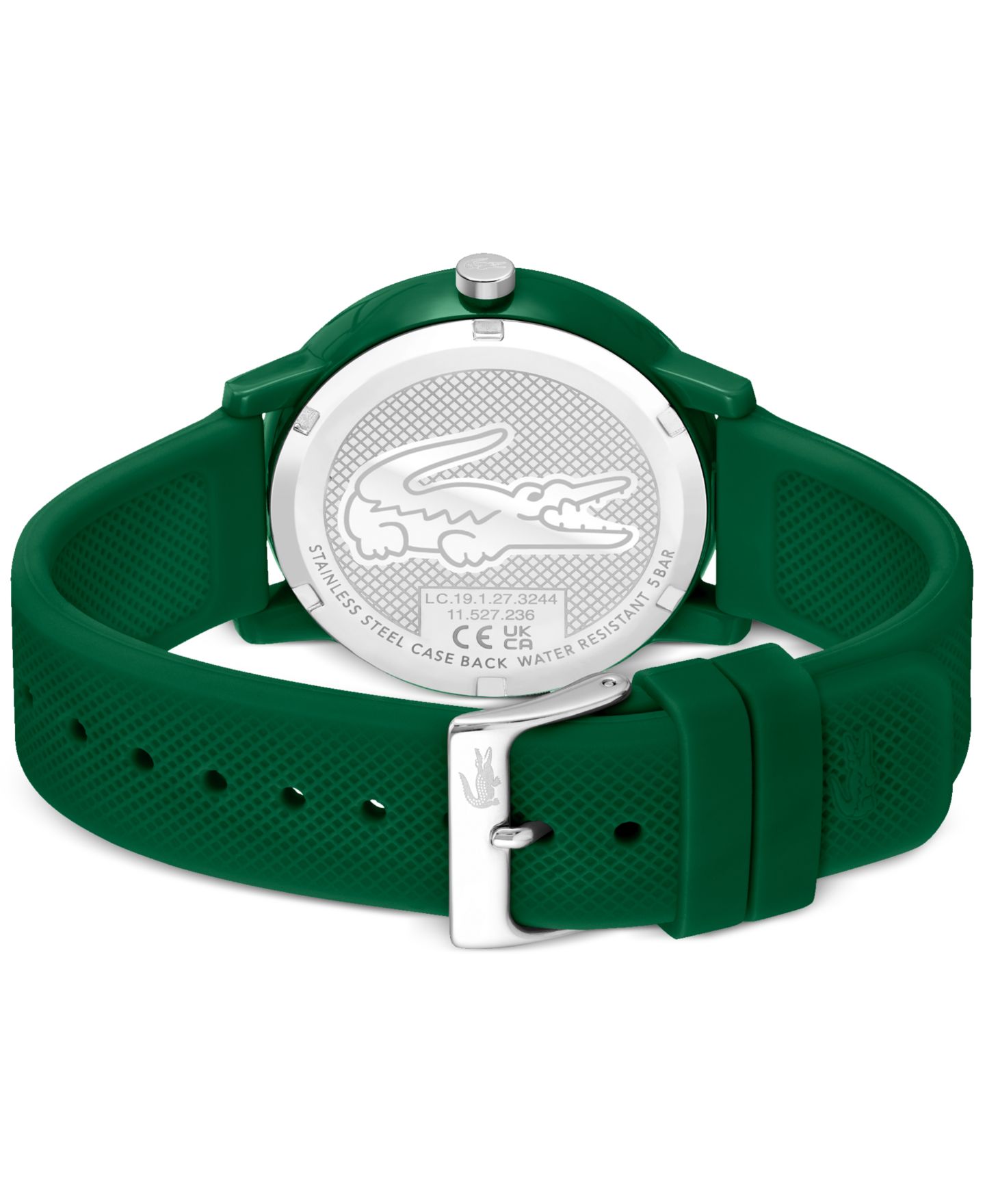 Мужские часы Lacoste L.12.12 Green Silicone Strap Watch 42mm — фото 3