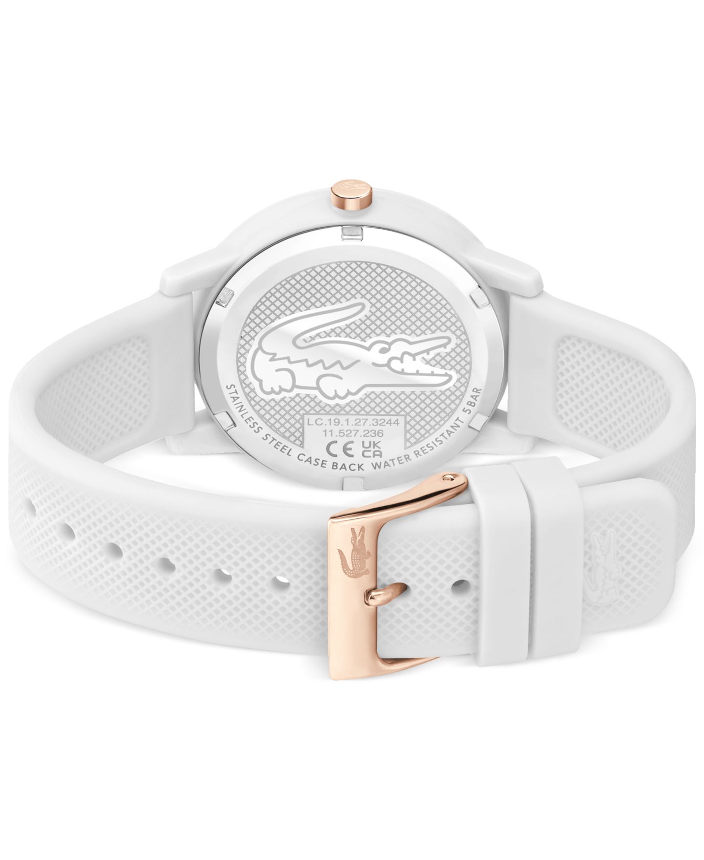 Женские часы Lacoste L.12.12 White Silicone Strap Watch 36mm — фото 3