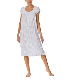 Women's Cotton Lace-Trim Waltz Nightgown
