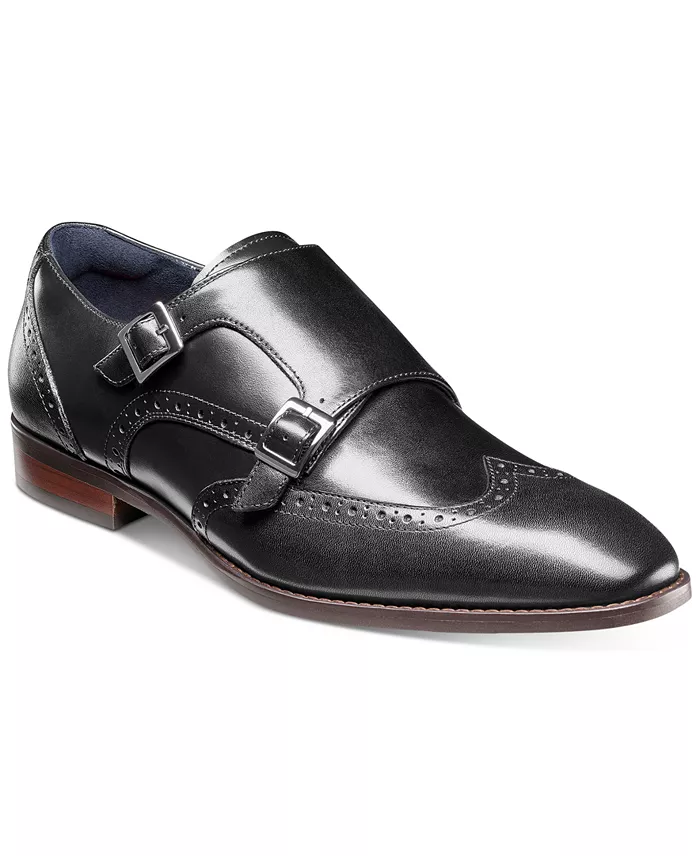 Men's Karson Wingtip Double-Monk Strap Dress Shoe