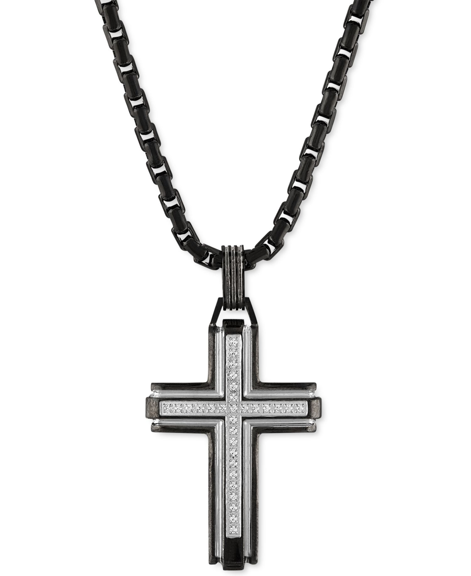 Diamond Religious Cross 22" Pendant Necklace (1/6 ct. t.w.)