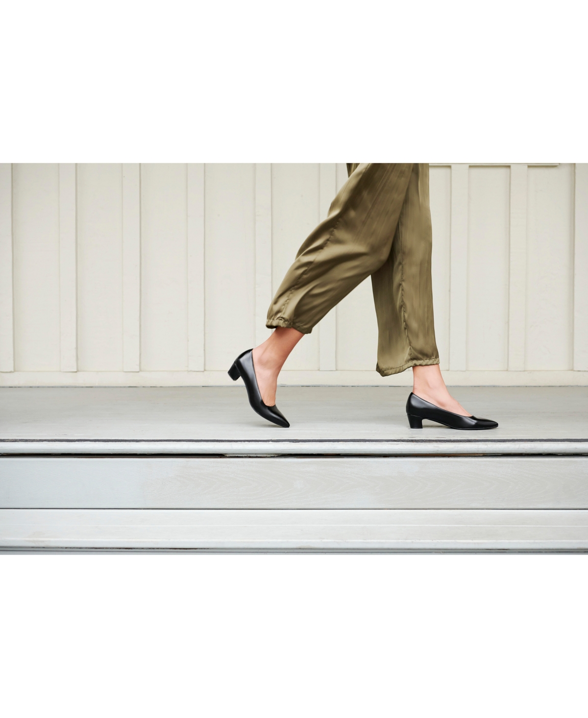 Lifestride Women's Minx Kitten Heel Pumps In Tartan Green Faux Leather
