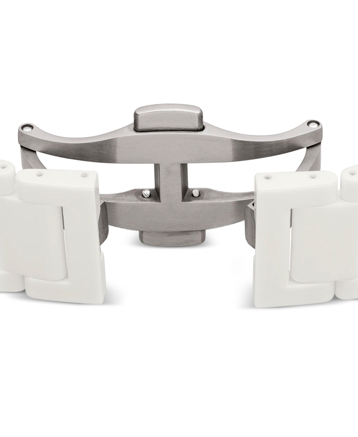 Rado Women's Swiss Automatic True Square Diamond (1/10 Ct. T.w.) White Ceramic Bracelet Watch 38mm In No Color
