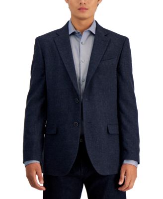 Nautica Men's Modern-Fit Solid Herringbone Tweed Sport Coat