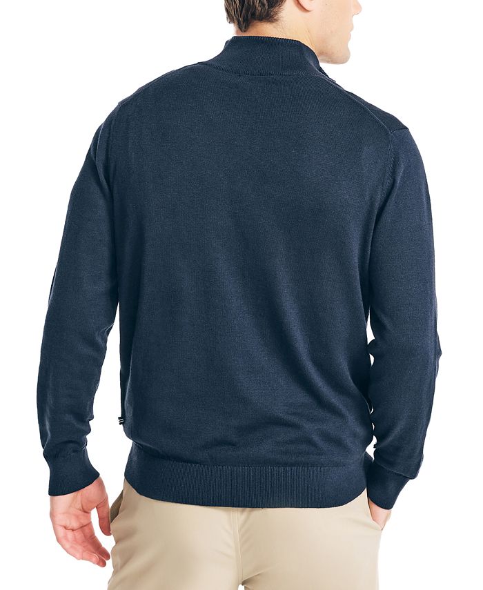 Nautica Men's Navtech Classic-Fit Solid Quarter Zip Sweater & Reviews ...
