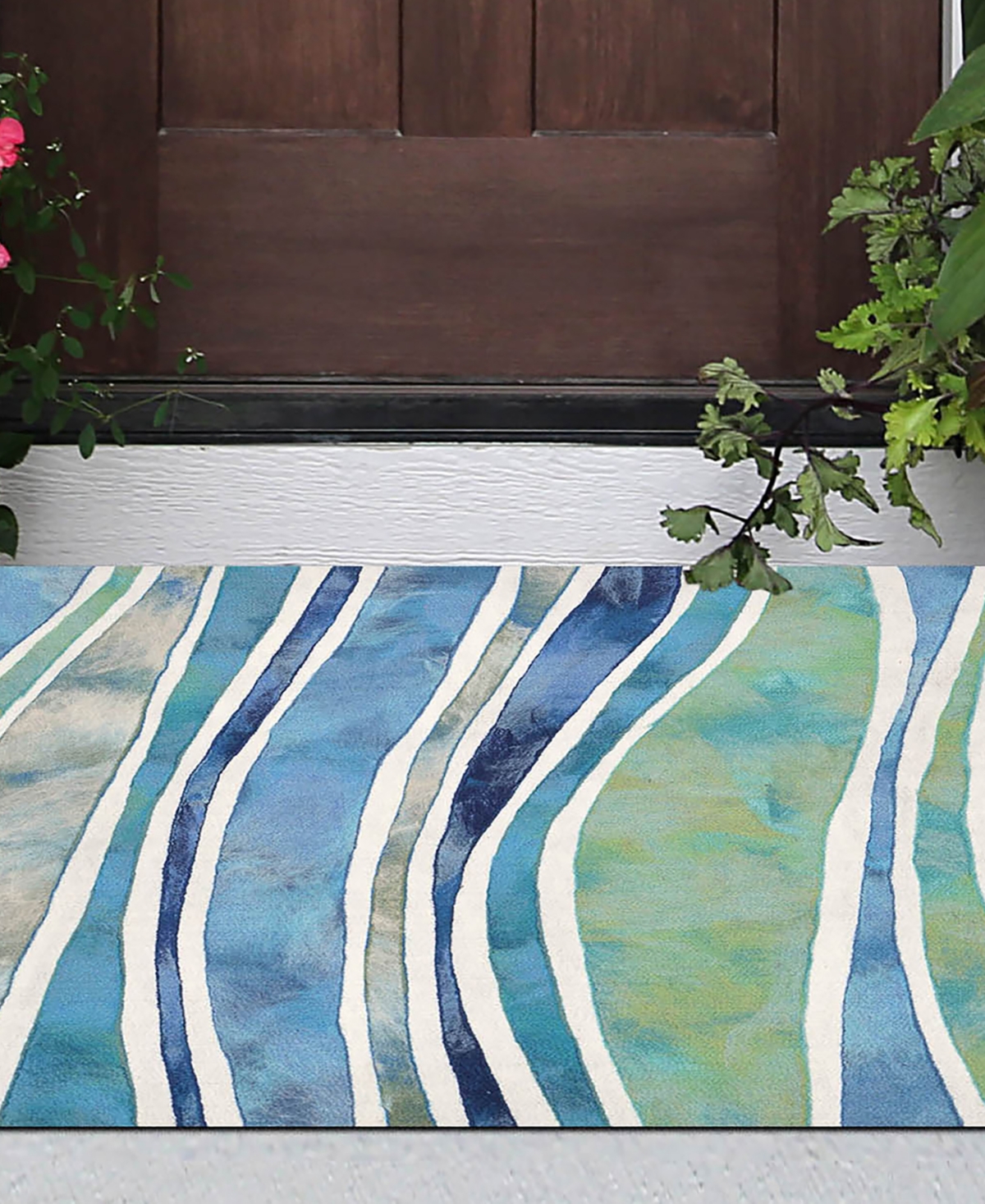 Liora Manne' Visions Iii Wave 2' x 3' Outdoor Area Rug