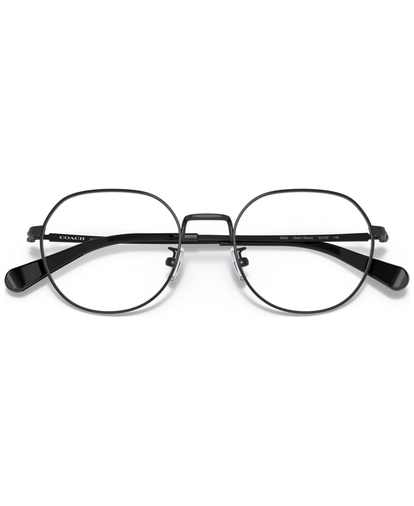 Мужские очки COACH Man Round Metal HC5141 Eyeglasses, цвет: Атласный чёрный — фото 5