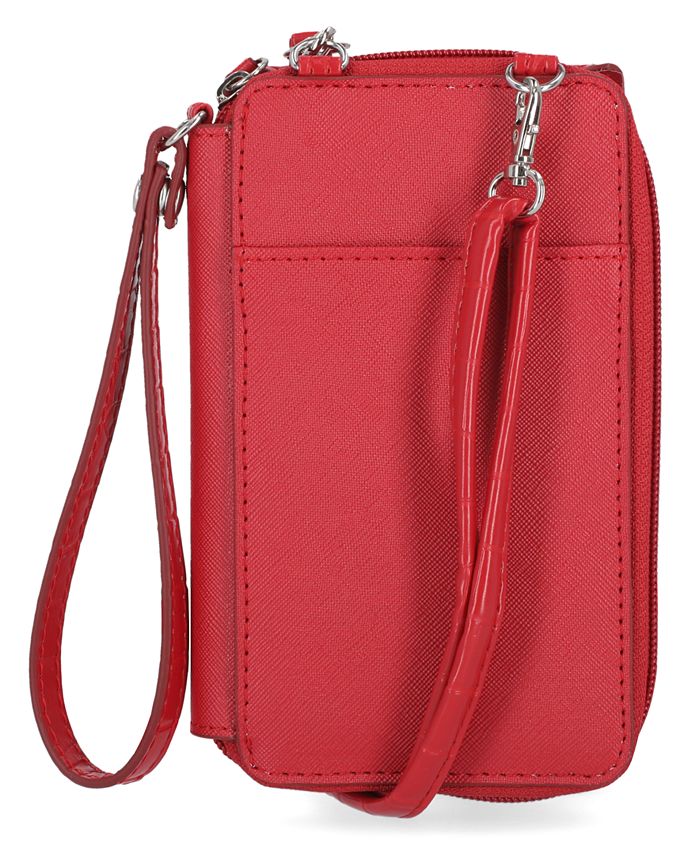 Giani Bernini Saffiano Croco Tech Crossbody Wallet, Created for Macy's