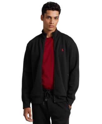 Men Red Double-Knit Track Jacket