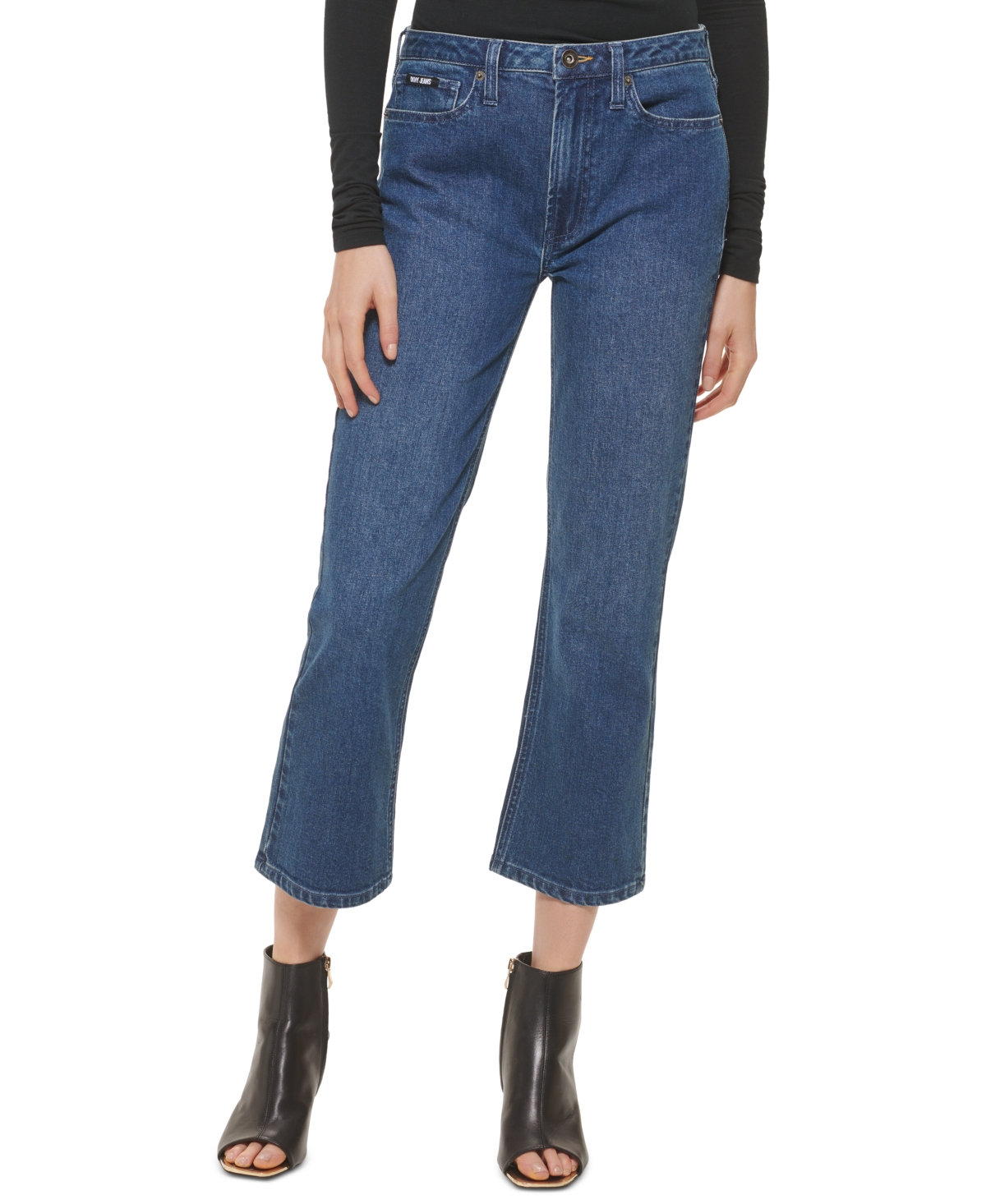  Dkny Jeans Women's High-Rise Cropped Kick-Flare Jeans