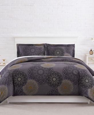 Southshore Fine Linens Midnight Floral 3-Pc. Comforter Set, Twin