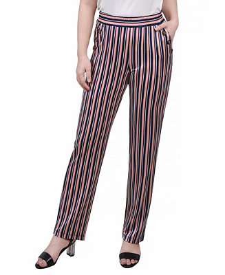 NY Collection Petite Wide Waist Pull On Pants - Macy's