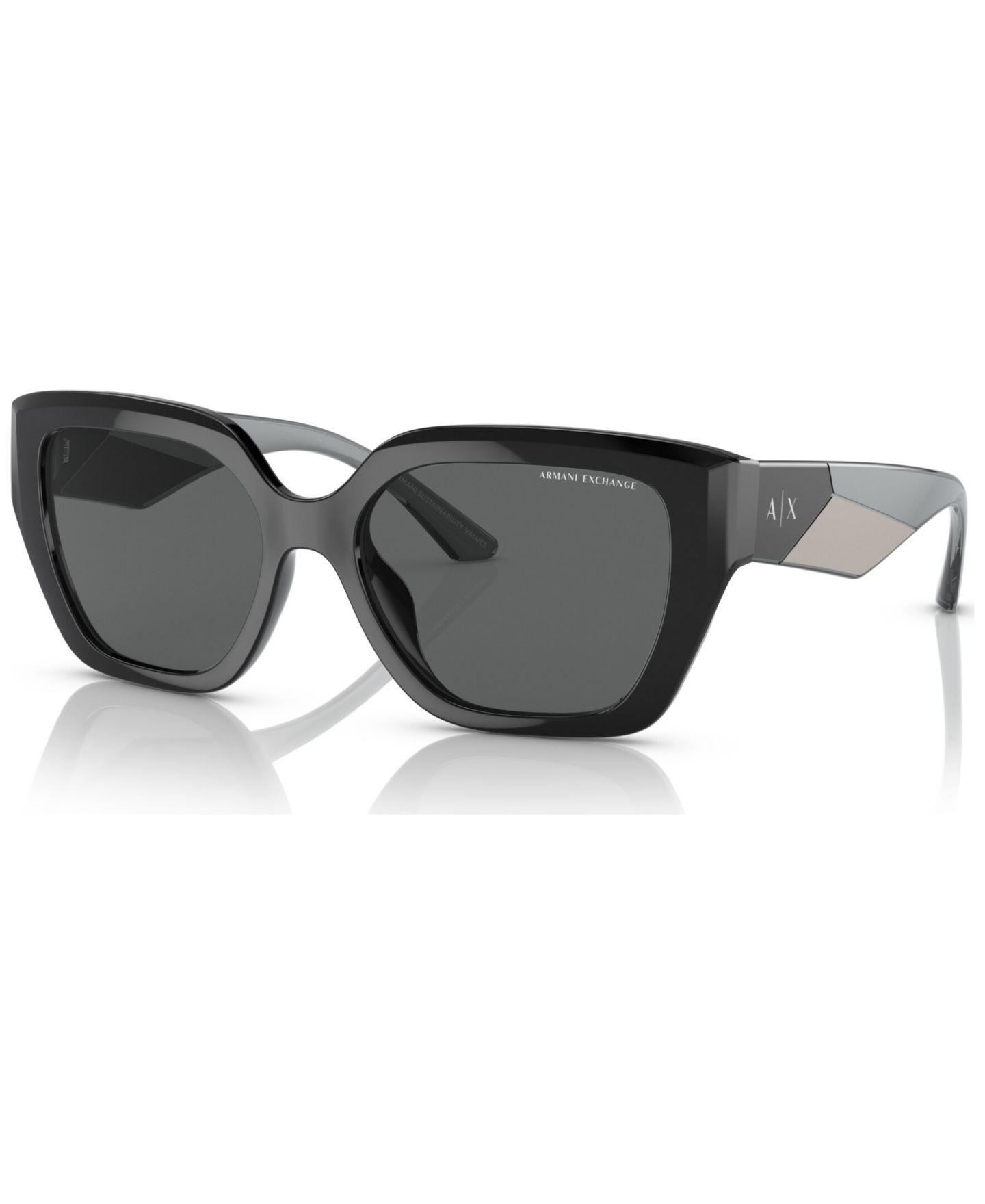 Женские солнцезащитные очки A|X Armani Exchange Sunglasses, AX4125SU54-X, цвет: Блестящий чёрный — фото 1